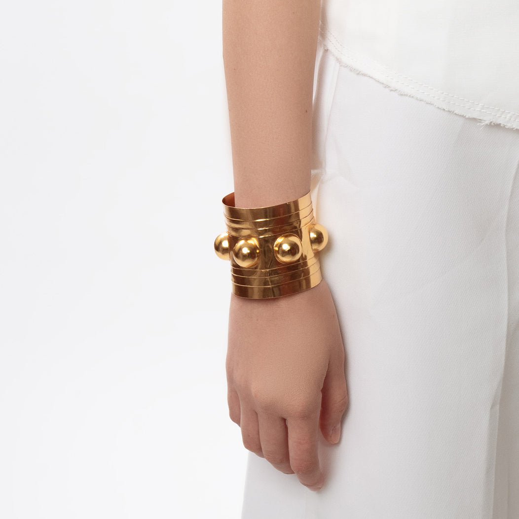 CHUNKY ARCH BRACELET - GOLD TONE