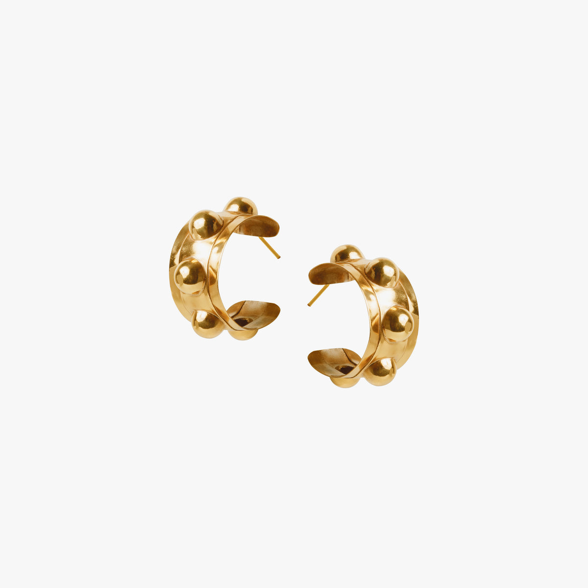 ORB HOOPS - GOLD TONE