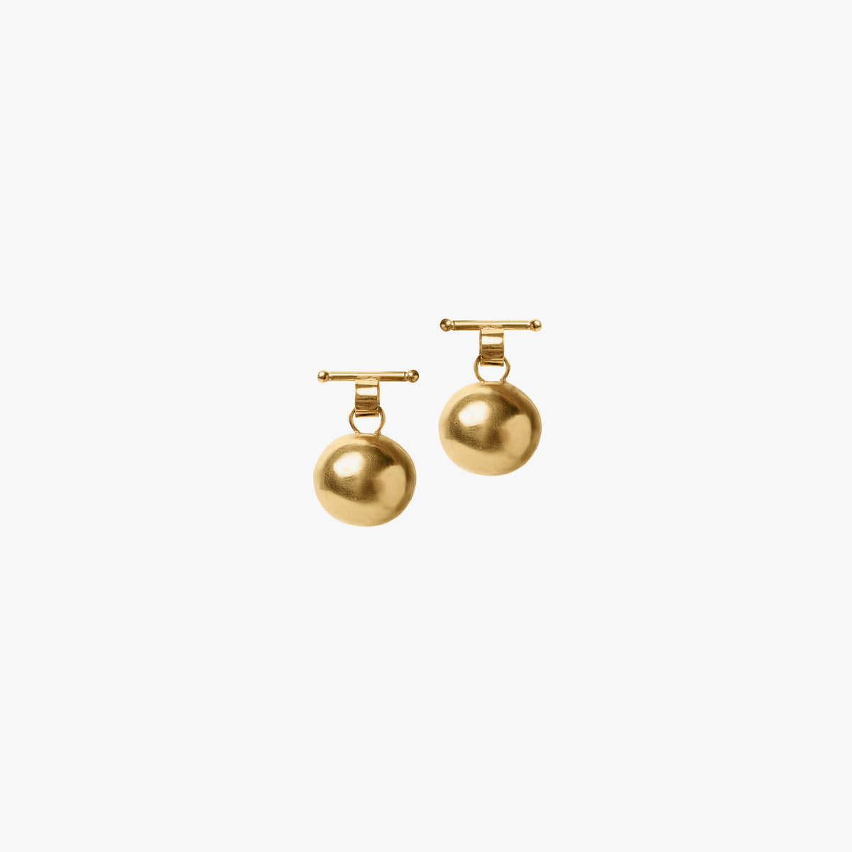 GLOBE EARRINGS - GOLD TONE