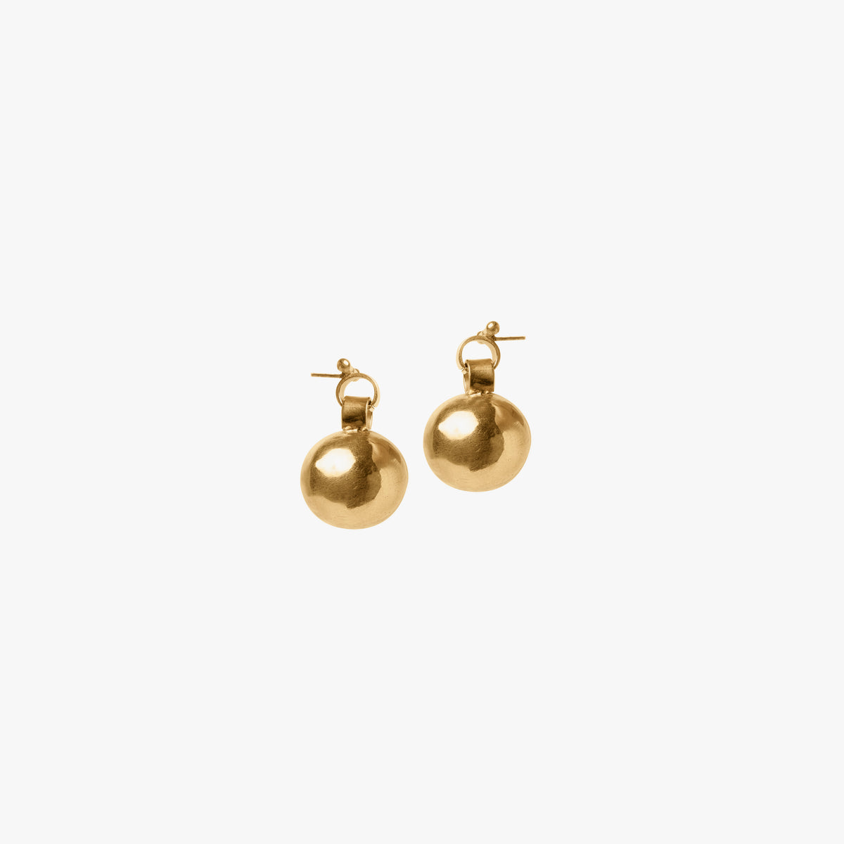 GLOBE EARRINGS - GOLD TONE