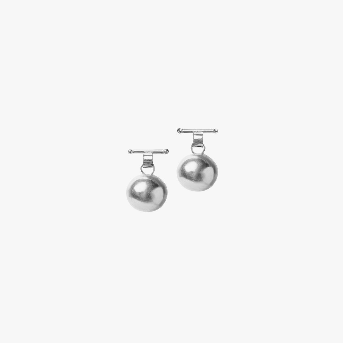 GLOBE EARRINGS - SILVER TONE