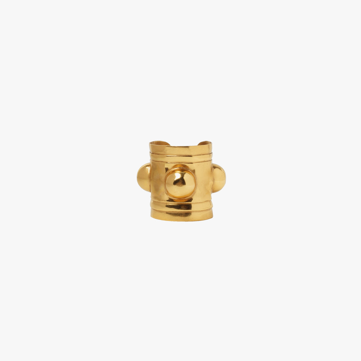 TRI DOME CUFF - GOLD TONE