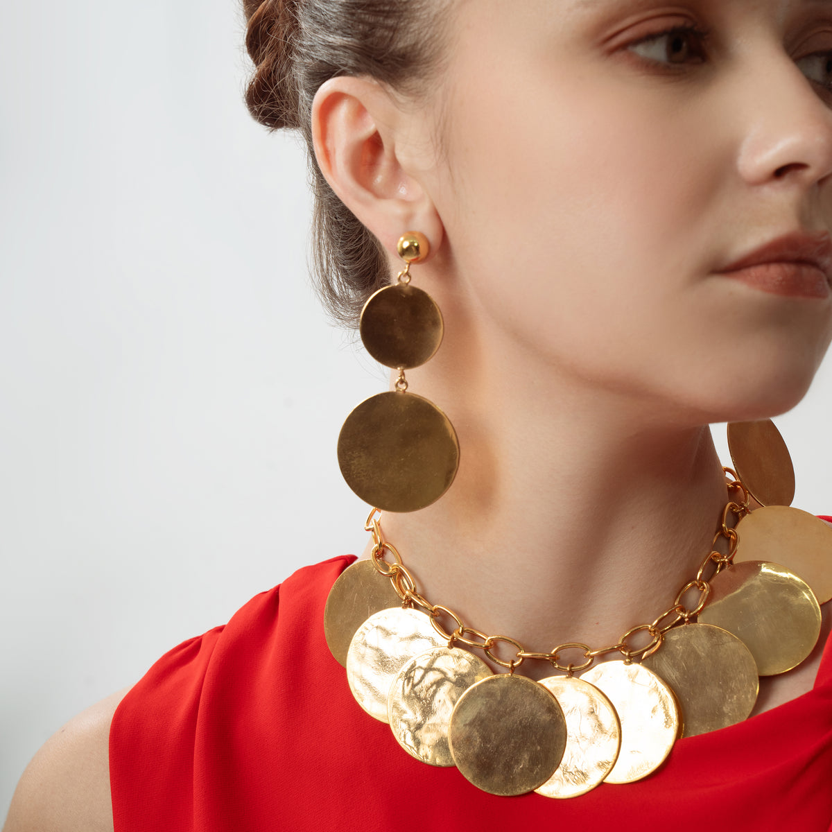 COIN NECKLACE - GOLD TONE