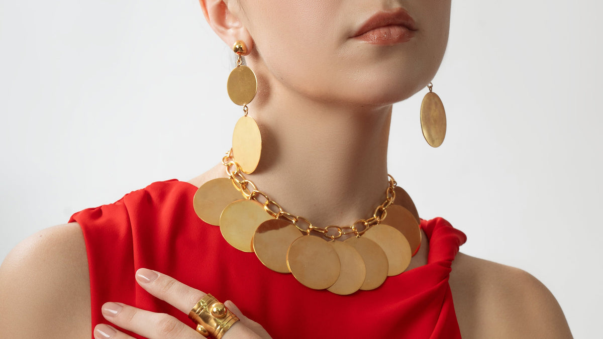 COIN NECKLACE - GOLD TONE