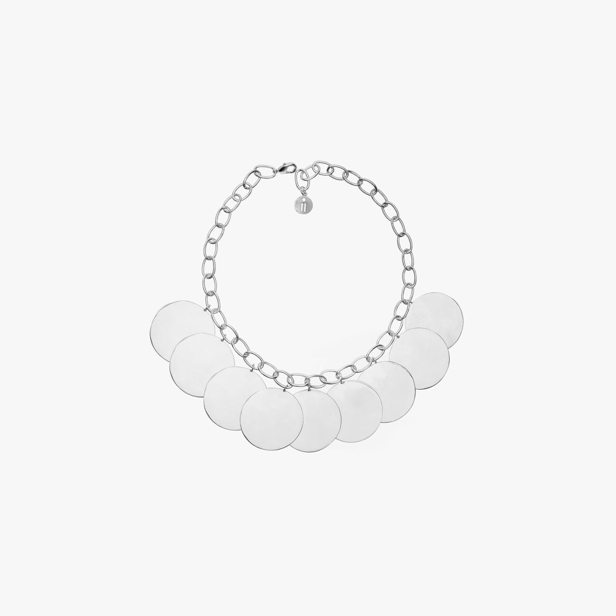 COIN NECKLACE - SILVER TONE