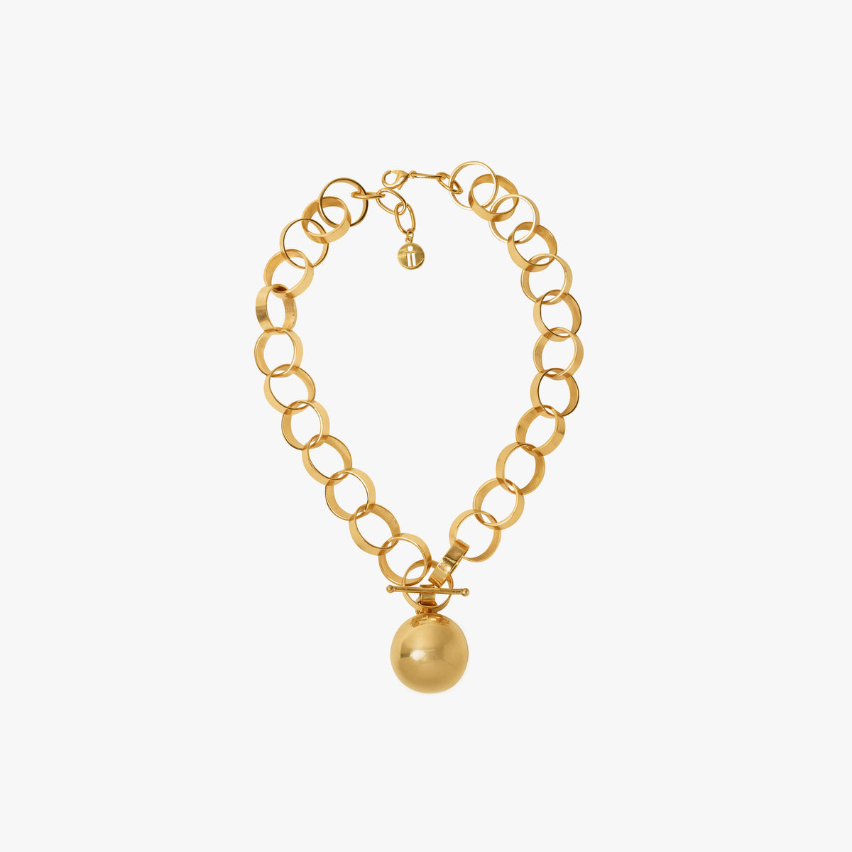 HALO LINK NECKLACE - GOLD TONE