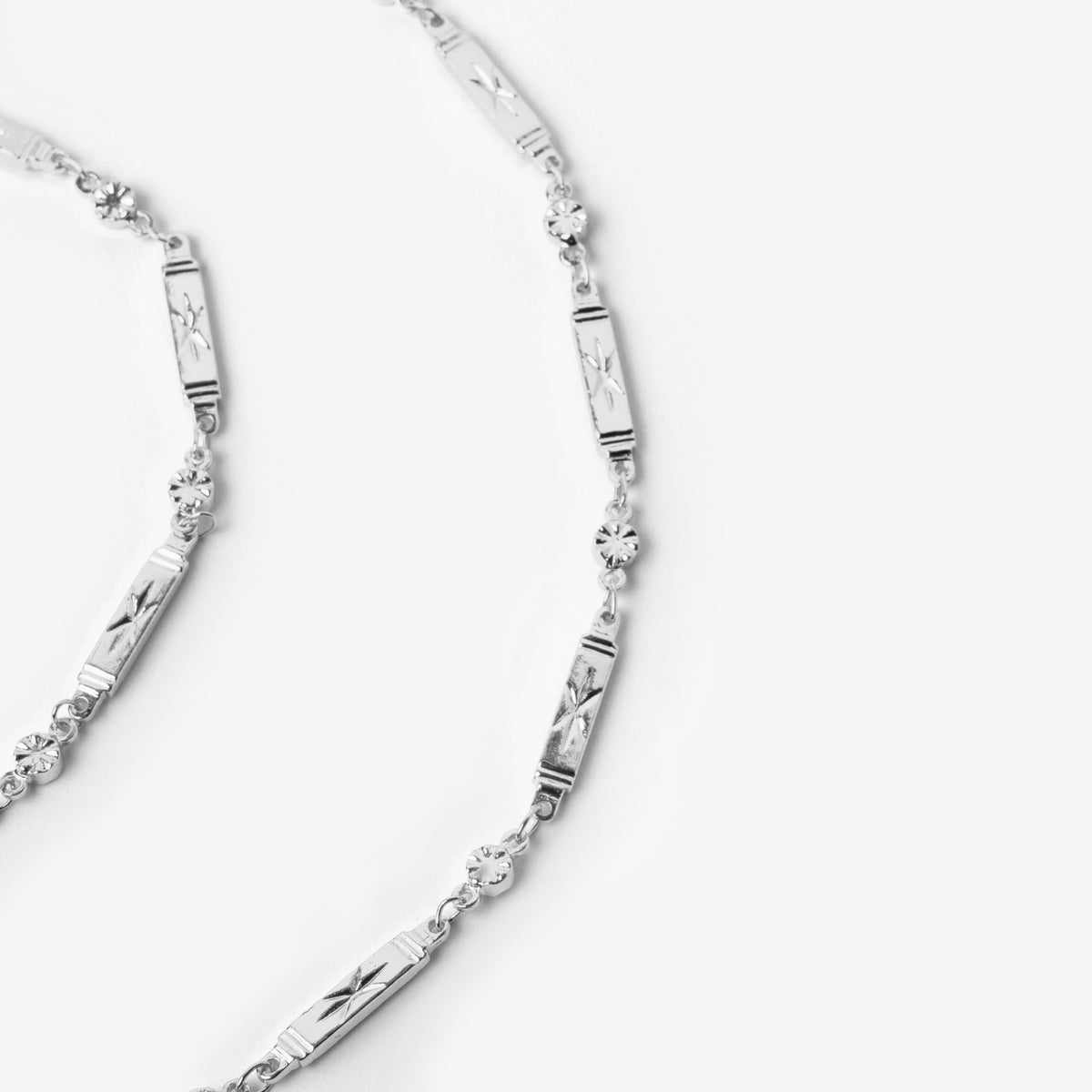 Celestial Link Necklace - Silver Tone